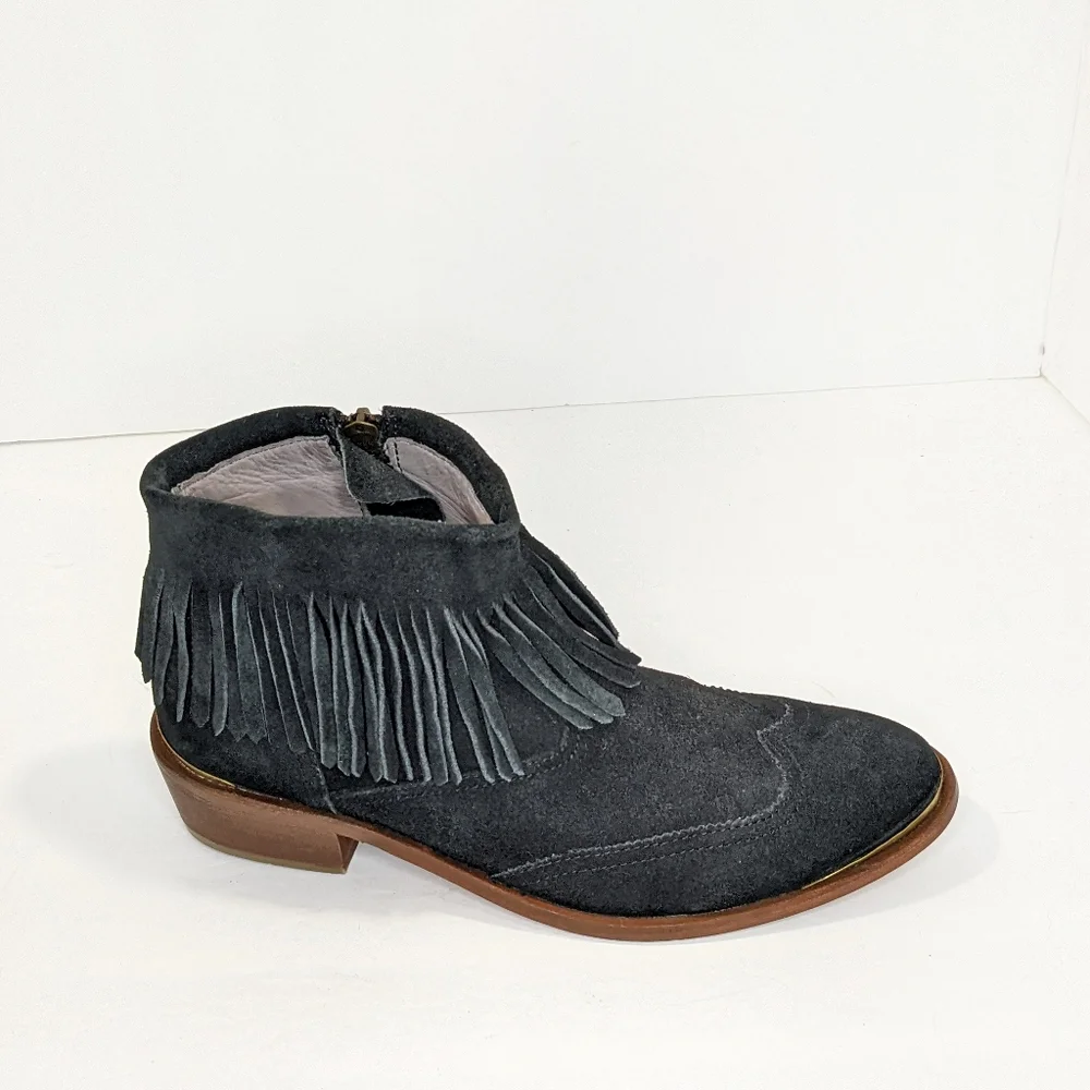 Hudson London suede fringe ankle boots